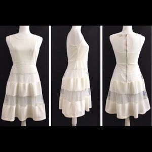 Ya Los Angeles Sheer Skirt Fit & Flare Dress Sz M